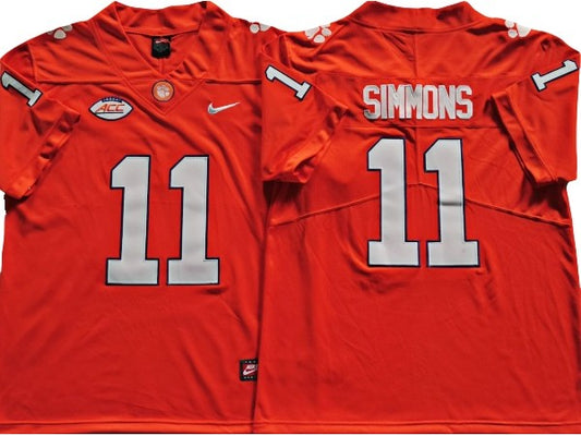 Clemson Tigers #11 Isaiah Simmons Orange Football Jersey