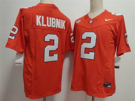 Clemson Tigers #2 Cade Klubnik Jersey F.U.S.E. Football Stitched