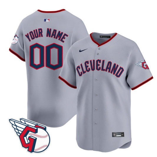 Cleveland Guardians 2025 Gray Road Custom Jersey - All Stitched