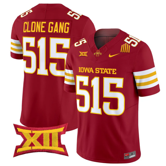 Clone Gang Jersey #515 Iowa State Cyclones 2025 Limited Stitched Cardinal