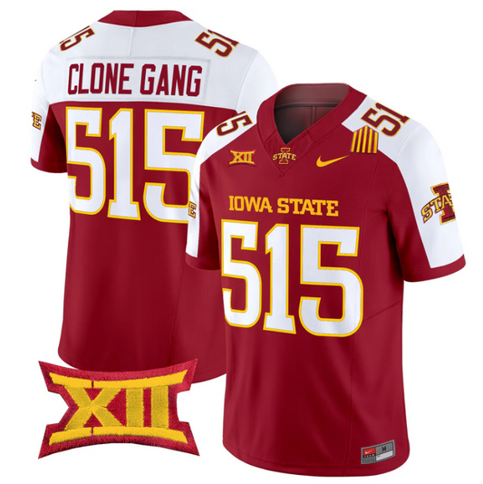 Clone Gang Jersey #515 Iowa State Cyclones 2025 Limited Stitched Cardinal Alter