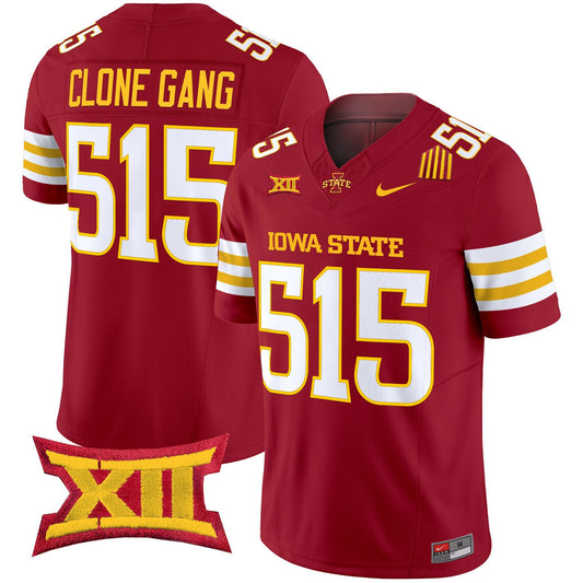 Clone Gang Jersey #515 Iowa State Cyclones 2025 Stitched Cardinal