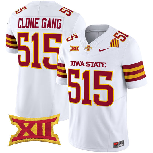 Clone Gang Jersey #515 Iowa State Cyclones 2025 Stitched White