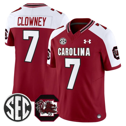 Clowney Jersey #7 South Carolina Gamecocks 2025 Stitched Garnet Alternate