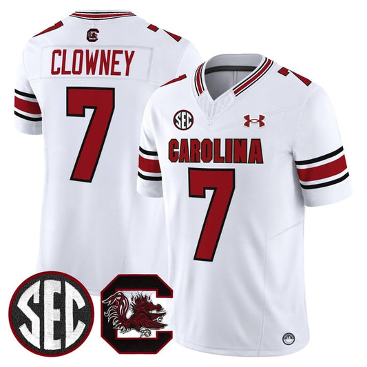 Clowney Jersey #7 South Carolina Gamecocks 2025 Stitched White