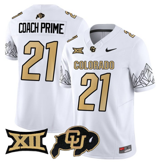 Coach Prime Jersey #21 Colorado Buffaloes 2025 Limited V2 Stitched White