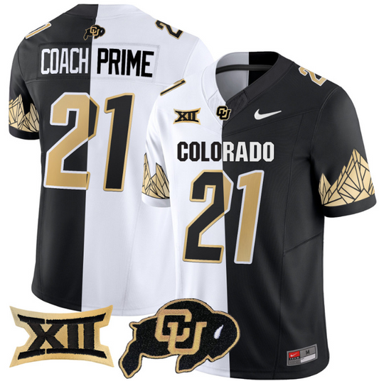 Coach Prime Jersey #21 Colorado Buffaloes Vapor Limited Football Stripeout
