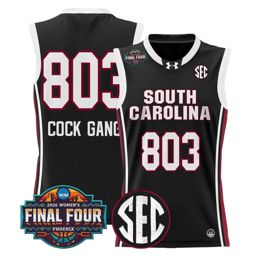 Cock Gang Jersey #803 South Carolina 2026 Final Four Stitched Black