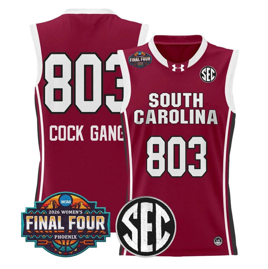 Cock Gang Jersey #803 South Carolina 2026 Final Four Stitched Garnet