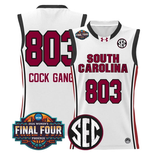 Cock Gang Jersey #803 South Carolina 2026 Final Four Stitched White