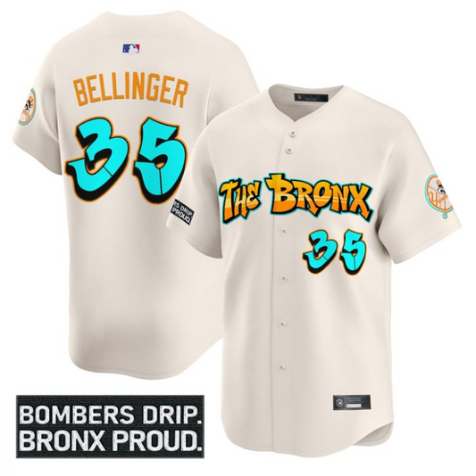 Cody Bellinger Jersey #35 Yankees Graffiti Bronx Bombers Edition Stitched Cream