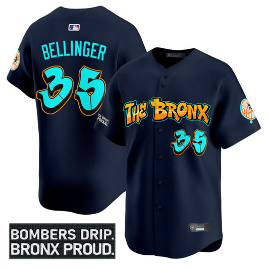 Cody Bellinger Jersey #35 Yankees Graffiti Bronx Bombers Edition Stitched Navy