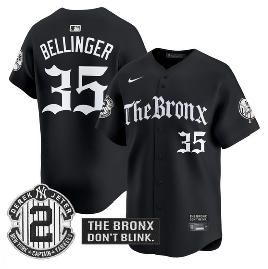Cody Bellinger Jersey #35 Yankees The Bronx Gothic Ink Drop Edition Black