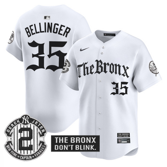 Cody Bellinger Jersey #35 Yankees The Bronx Gothic Ink Drop Edition White