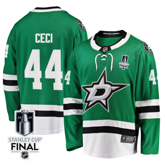 Cody Ceci 44 Dallas Stars 2025 STANLEY CUP Final Patch Home Men Jersey Black