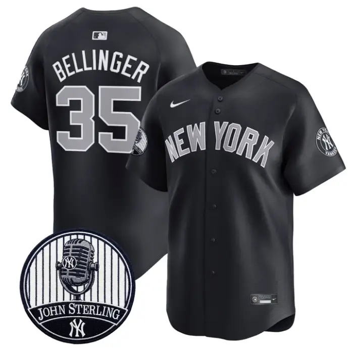 Cody Bellinger Jersey #35 Yankees John Sterling Voice Tribute Stitched
