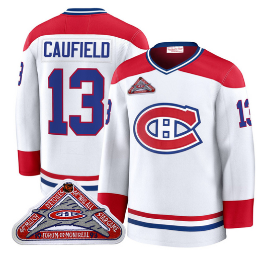 Cole Caufield Jersey #13 Montreal Canadiens Timeless Premium Stitched 1992 Blue Line