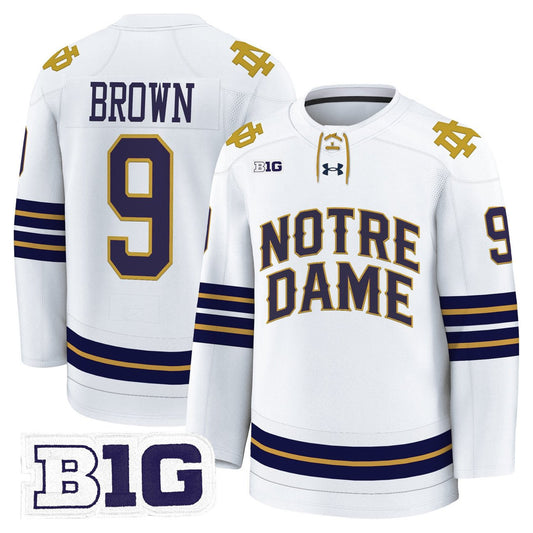 Cole Brown Jersey #9 Notre Dame Fighting Irish 2025-26 Premium Stitched