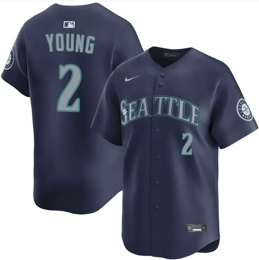 Cole Young Jersey #2 Mariners Vapor Premier Limited All Stitched