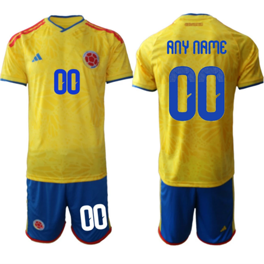 Colombia Team Custom Yellow 2026 World Cup Home Soccer Jersey Suit