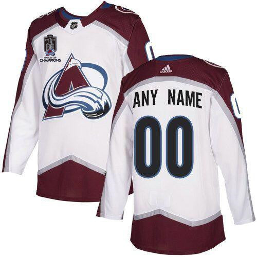Colorado Avalanche Avtive Player Custom 2022 White Stanley Cup Champions Patch Stitched Jersey 2