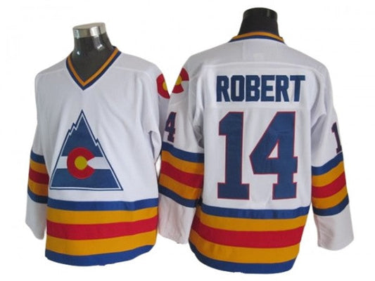 Colorado Avalanche #14 Rene Robert 1980 Vintage CCM Jersey - White