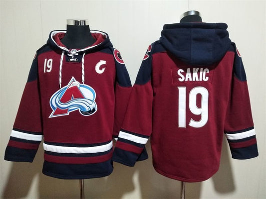 Colorado Avalanche #19 Joe Sakic Pullover Hoodie