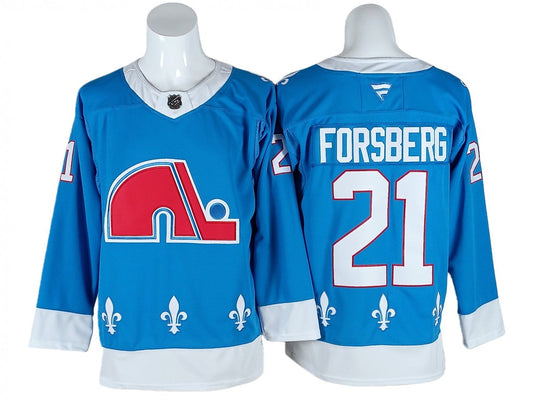 Colorado Avalanche #21 Peter Forsberg Light Blue Heritage Jersey
