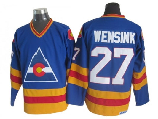 Colorado Avalanche #27 John Wensink 1980 Vintage CCM Jersey - Blue