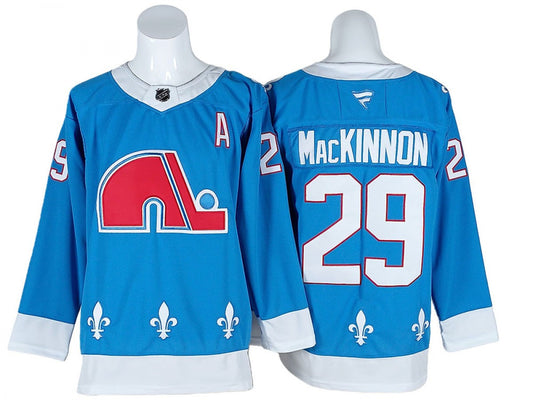 Colorado Avalanche #29 Nathan MacKinnon Light Blue Heritage Jersey