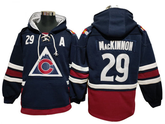 Colorado Avalanche #29 Nathan Mackinnon Navy Hoodie
