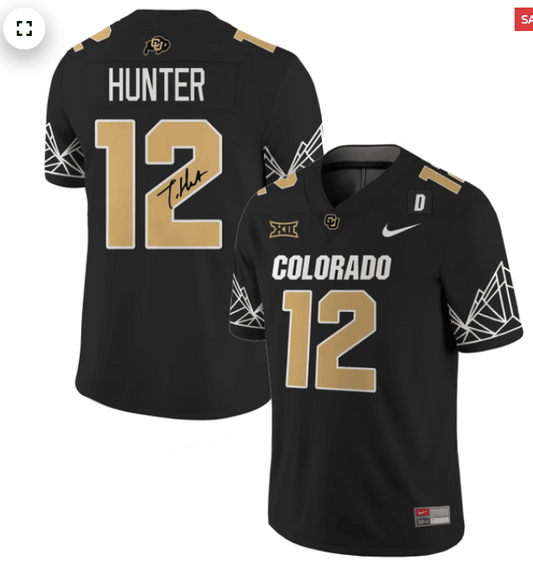 Colorado Buffaloes “Heisman Travis Hunter” With Signature Jersey Black