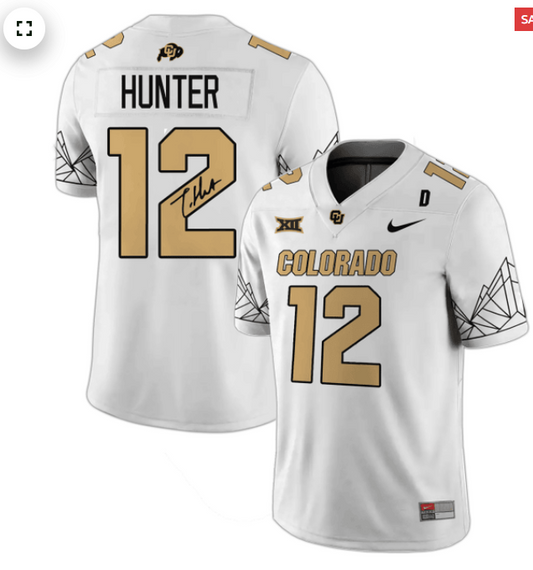 Colorado Buffaloes “Heisman Travis Hunter” With Signature Jersey White