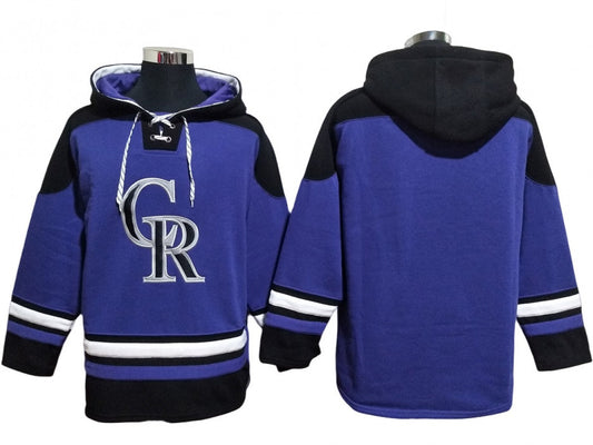 Colorado Rockies Purple Ageless Must-Have Lace-Up Pullover Hoodie