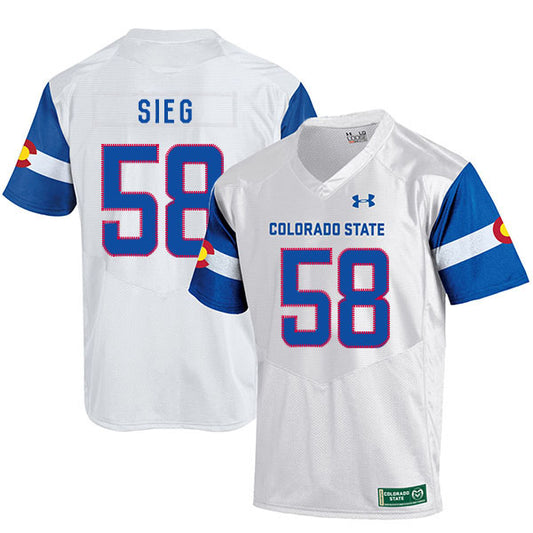 Colorado State Rams #58 Trent Victory NCAA Football Jersey White