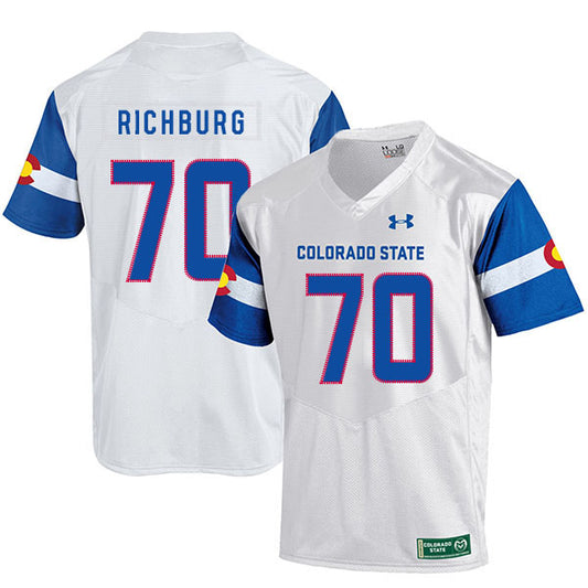 Colorado State Rams #70 Weston Richburg NCAA Football Jersey White