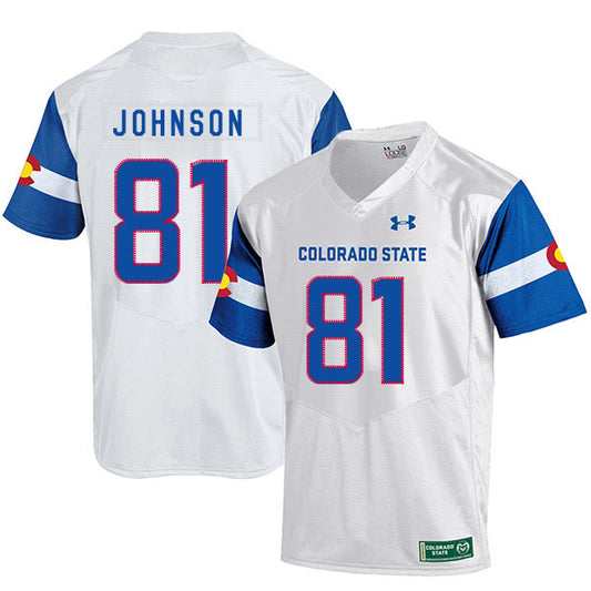 Colorado State Rams #81 Olabisi Johnson NCAA Football Jersey White