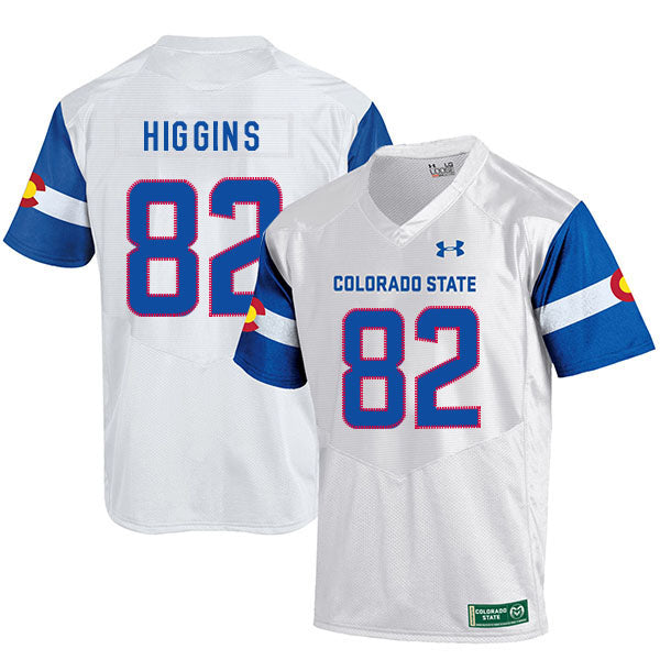 Colorado State Rams #82 Rashard Higgins NCAA Football Jersey White