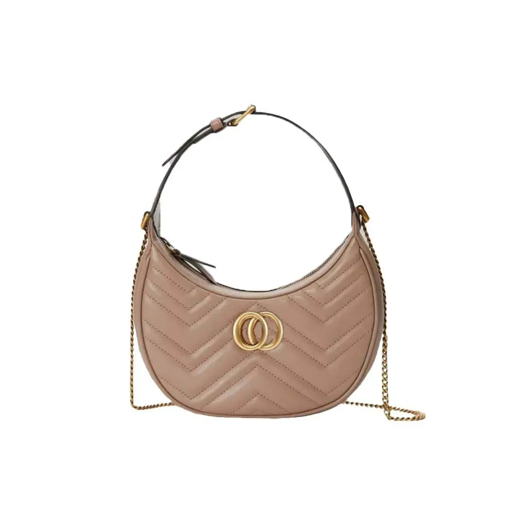 Women’s Luxury Designer Bag Crescent Dumpling Leather Shoulder Purse