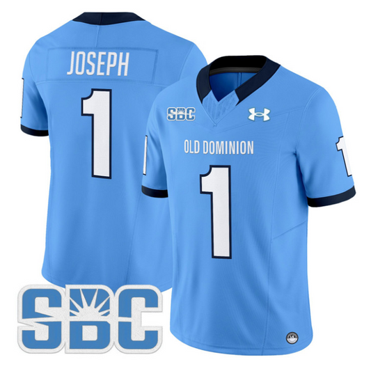 Colton Joseph Jersey #1 Old Dominion Monarchs 2025 Vapor Stitched Blue