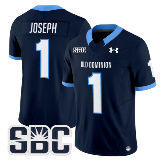 Colton Joseph Jersey #1 Old Dominion Monarchs 2025 Vapor Stitched Navy