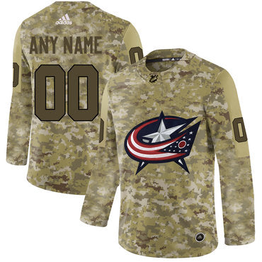 Columbus Blue Jackets Camo Customized Jersey