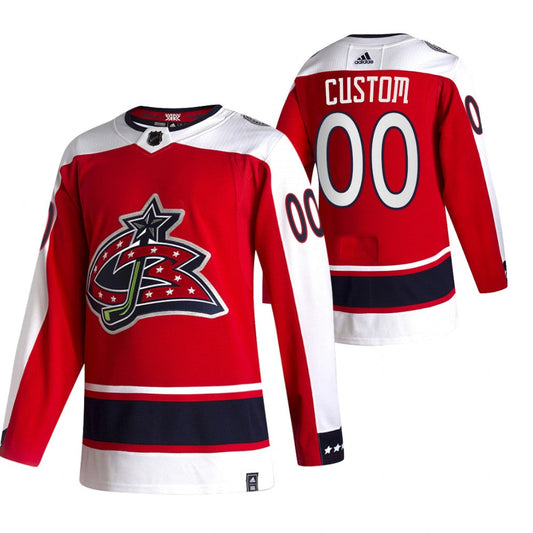 Columbus Blue Jackets Custom Red 2020-21 Alternate Player NHL Jersey