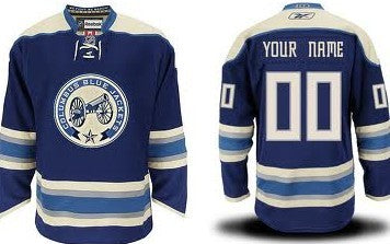 Columbus Blue Jackets Navy Alternate Custom Jersey
