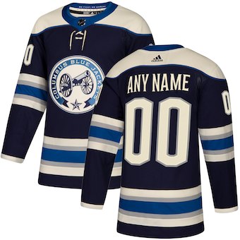 Columbus Blue Jackets Navy Alternate Custom Jersey