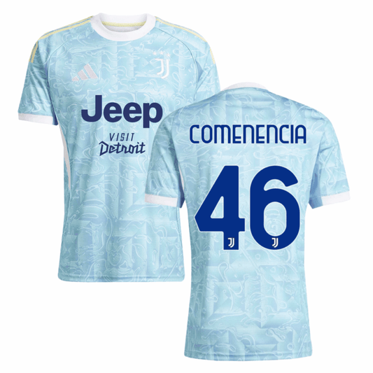 Comenencia 46 Juventus 2025-26 Away Match Jersey – Light Blue