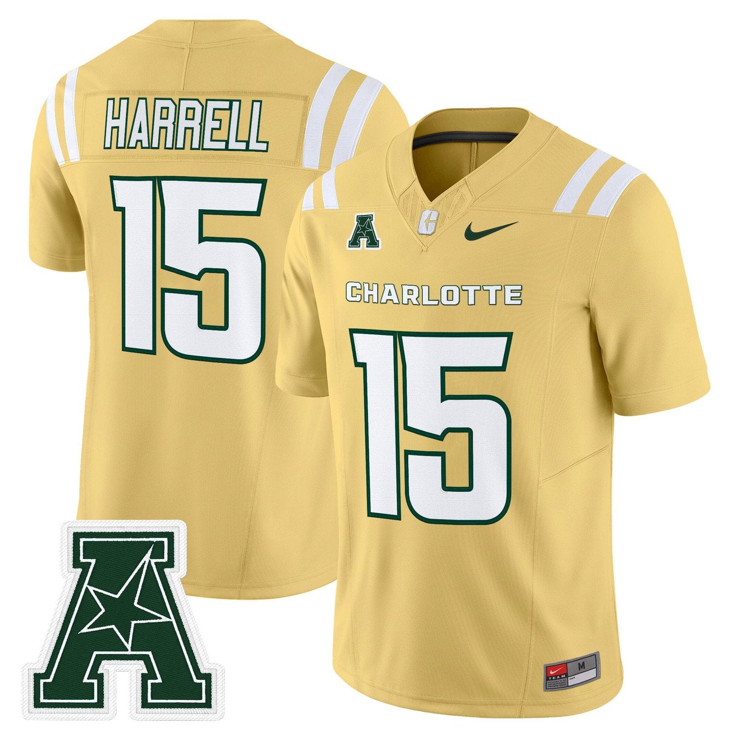 Conner Harrell Jersey #15 Charlotte 49ers 2025 Vapor Limited Stitched