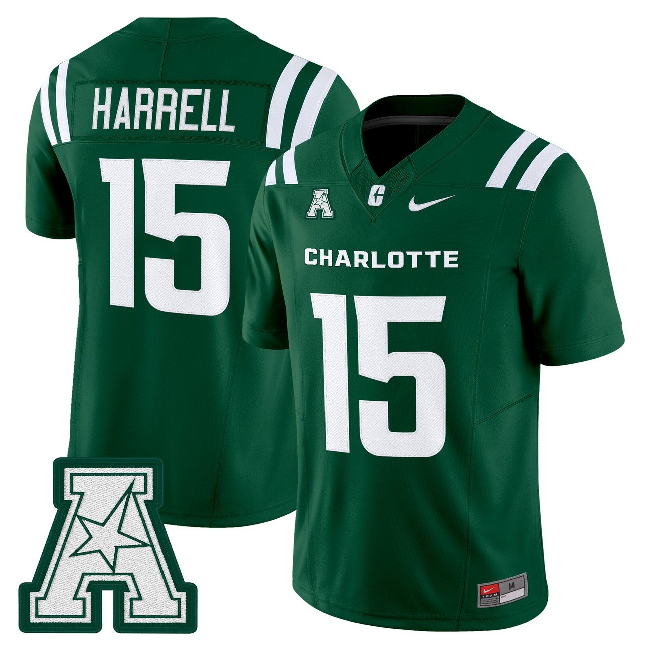 Conner Harrell Jersey #15 Charlotte 49ers 2025 Vapor Limited Stitched