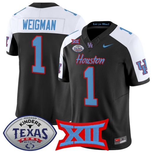 Conner Weigman Jersey #1 Houston Cougars 2025 Texas Bowl Stitched