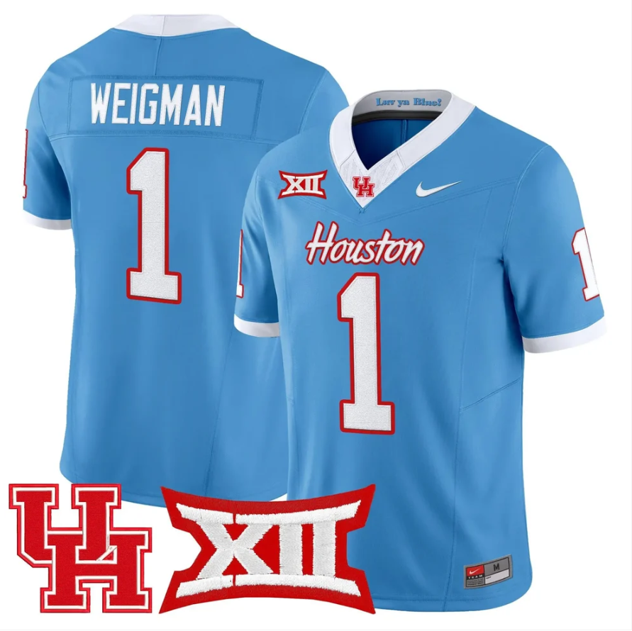 Conner Weigman Jersey #1 Houston Cougars 2026 Vapor Limited Stitched